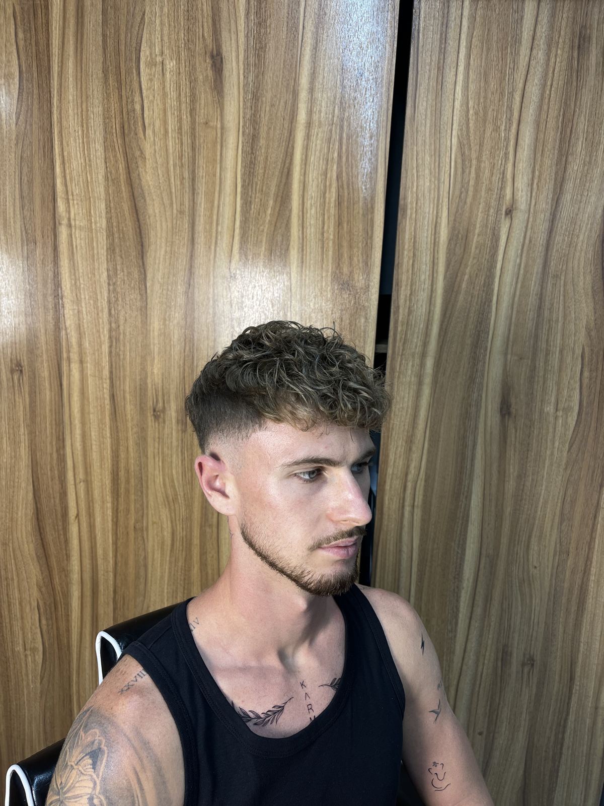 Textured crop with a mid fade